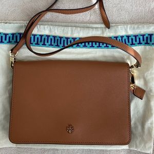 Tory Burch Cross Body clutch - Tan grosgrain (textured) bag